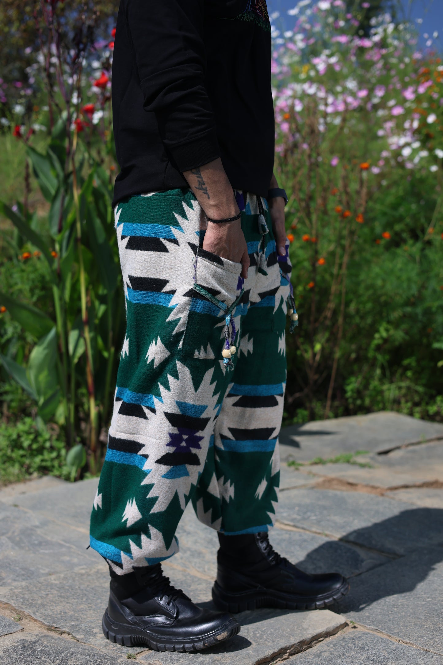 Woolen Shawl Pajama – Boho Aztec Print | Unisex