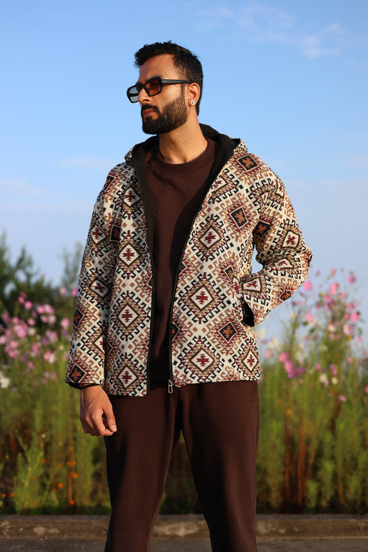 Jacquard Fleece-Lined Winter unisex Jacket