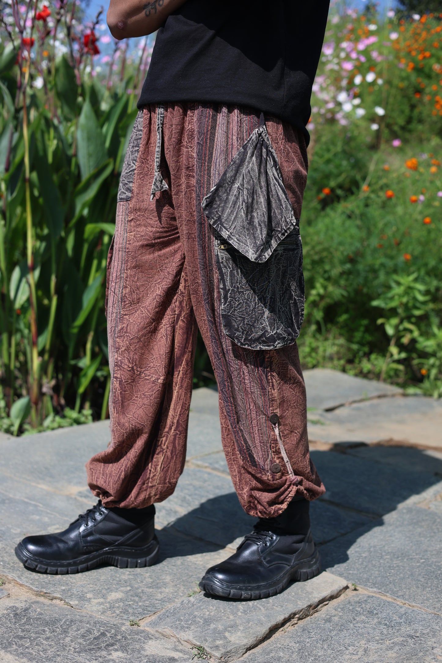 Stone-Washed Cotton Potli Pajama