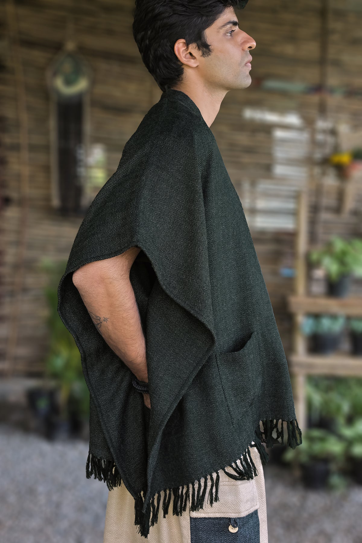 Drift Top – Charcoal, side view