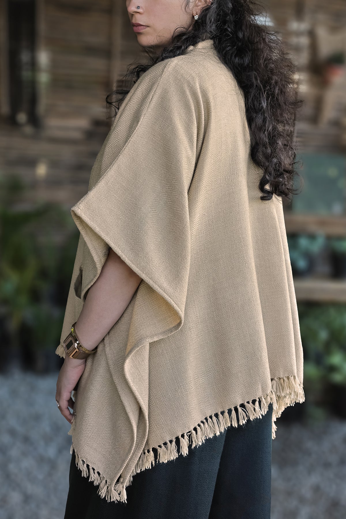 Drift Top – Oatmeal, side view